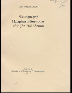 Ævisöguágrip Hallgríms Péturssonar eftir Jón Halldórsson # 47531