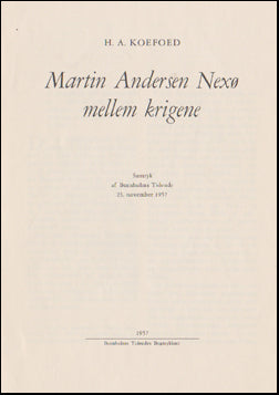 Martin Andersen Nexø mellem krigene # 47694