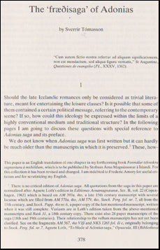 The "fræðisaga" of Adonias # 47797