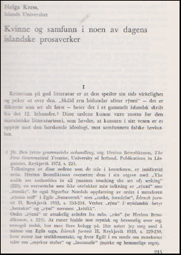 Kvinne og samfunn i noen av dagens islandske prosaverker # 47799