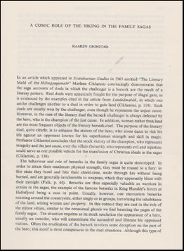 A Comic role of the viking in the family sagas # 47814