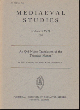 An Old Norse Translation of the Transitus Mariae # 47817