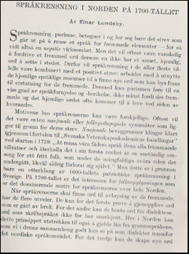 Språkrensing i Norden på 1700-tallet # 47855