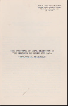 The doctrine of oral tradition # 47867