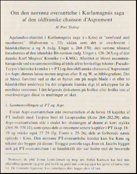 Om den norrøne oversættelse i Karlamagnús saga # 47878