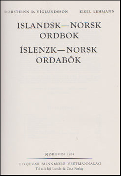 Íslenzk-norsk orðabók # 47983