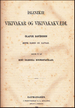 Íslenzkir Vikivakar og Vikivakakvæð # 48142