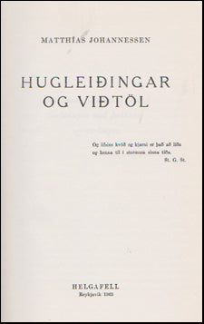 Hugleiðingar og viðtöl # 48303