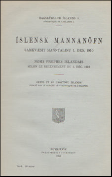 Íslensk mannanöfn samkvæmt manntalinu 1. des 1910 # 48333