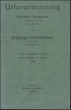 Útfararminning Halldórs Jónssonar # 48348