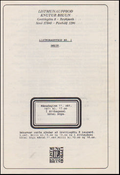 Listmunauppboð Knútur Bruun # 48442