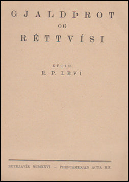 Gjaldþrot og réttvísi # 48716