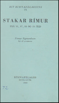 Stakar rímur # 71161