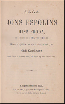 Saga Jóns Espólíns hins fróða # 49056