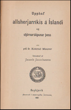 Upphaf allsherjarríkis á Íslandi og stjórnskipunar þess # 88600
