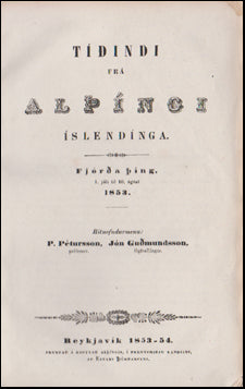Tíðindi frá Alþingi Íslendinga. Fjórða þing # 49710