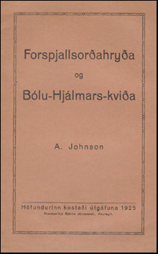 Forspjallsorðahryða og Bólu-Hjálmars-kviða # 49750