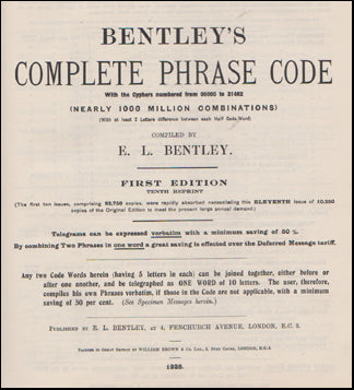 Bentley´s Complete Phrase Code # 49753