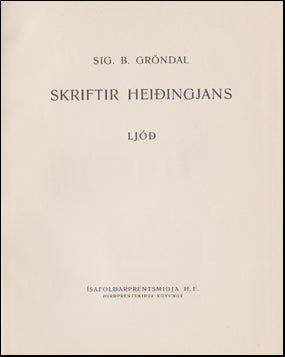 Skriftir heiðingjans # 50331
