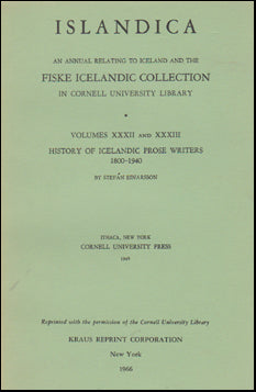 History of Icelandic prose writers # 50649
