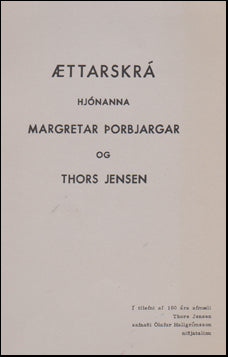 Ættarskrá hjónanna Margrétar Þorbjargar og Thors Jensen # 4770