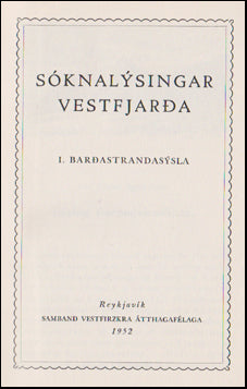 Sóknalýsingar Vestfjarða # 50819