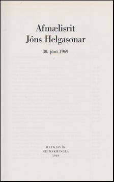 Afmælisrit Jóns Helgasonar # 75450