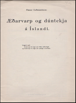 Æðarvarp og dúntekja á Íslandi # 50835