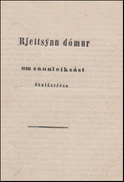 Rjettsýnn dómur um sannleiksást Skuldar-Jóns # 50874