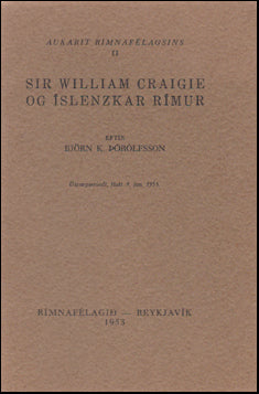 Sir William Craigie og íslenzkar rímur # 5897
