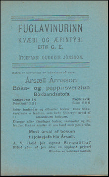 Fuglavinurinn # 51868