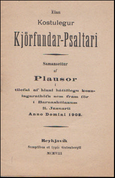 Einn Kostulegur Kjörfundar-Psaltari # 51965