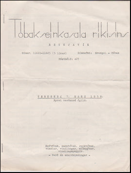 Tóbakseinkasala ríkisins # 52032