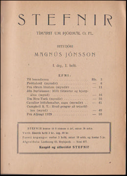 Stefnir. 1. - 2. árgangur # 52186