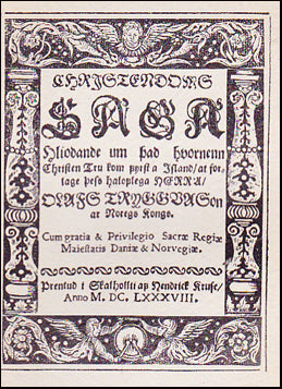 Saga hljóðande um það hvornenn christen tru kom fyrst a Ísland # 80804