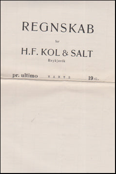 Regnskap for H.F. Kol og Salt # 52686
