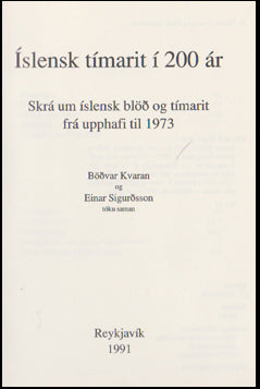 Íslensk tímarit í 200 ár # 61683