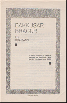 Bakkusarbragur # 29957