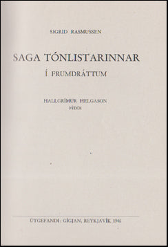 Saga tónlistarinnar í frumdráttum # 52726