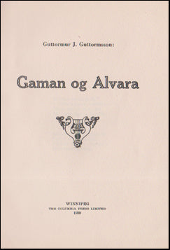 Gaman og alvara # 52737