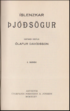 Íslenzkar þjóðsögur I-II # 52739