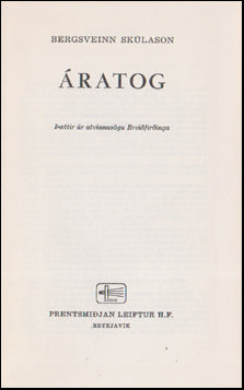 Áratog. Þættir úr atvinnusögu Breiðfirðinga # 52757