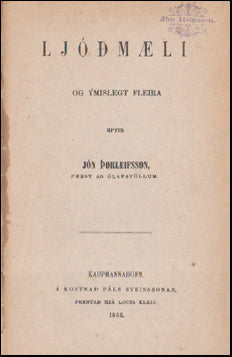 Ljóðmæli og ýmislegt fleira # 70733
