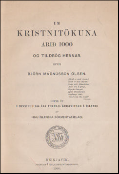 Um kristnitökuna árið 1000 # 84883