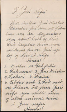 Handskrifað bænakver # 53450