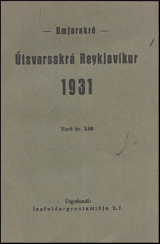 Útsvarsskrá Reykjavíkur 1931 # 53759