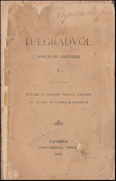 Dægradvöl. Sögur og smávegis I-II # 54069