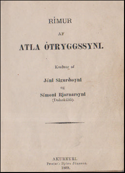 Rímur af Atla Ótryggssyni # 54185