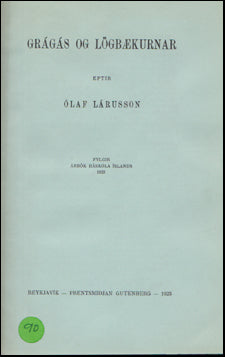 Grágás og lögbækurnar # 54326