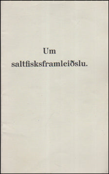 Athuganir um saltfisksframleiðslu # 54345